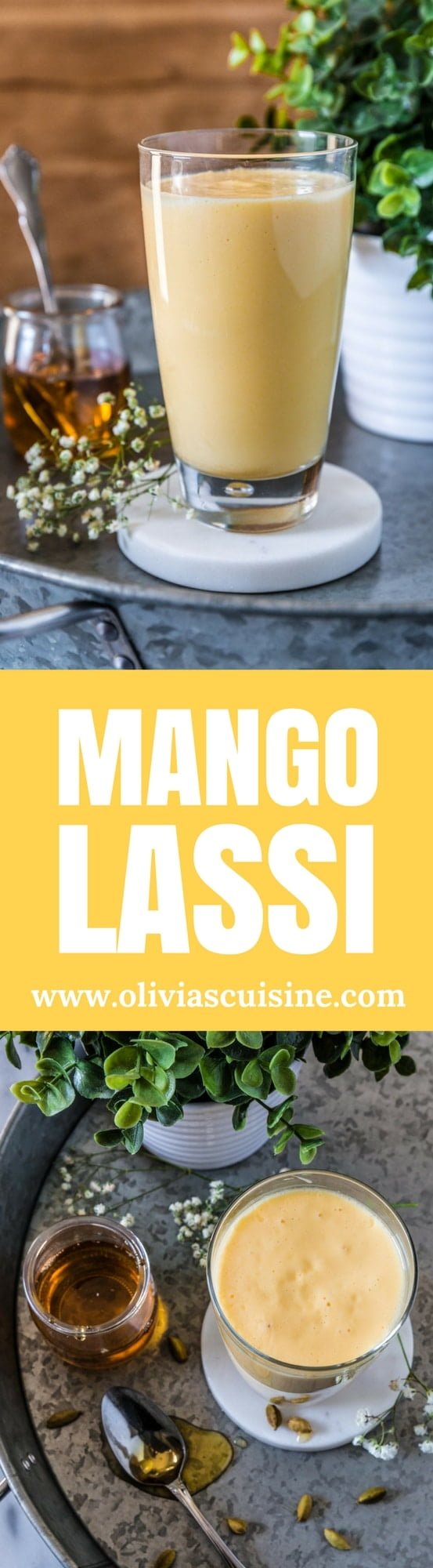 Mango Lassi | www.oliviascuisine.com | There's nothing as refreshing as a delicious Mango Lassi! This popular yogurt-based Indian drink is like a mango milkshake that you can have for breakfast. (Recipe by @oliviascuisine.)