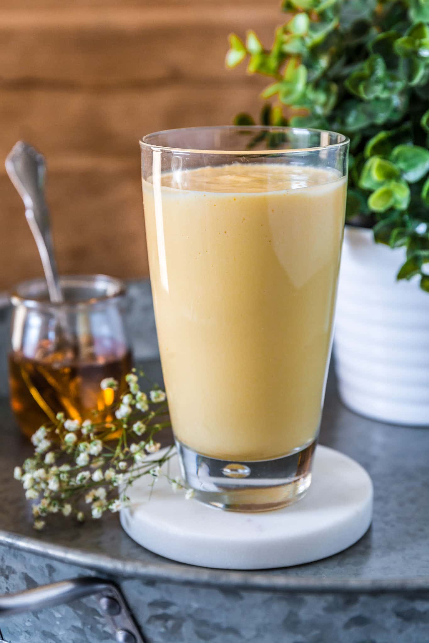 Mango Lassi | www.oliviascuisine.com | There's nothing as refreshing as a delicious Mango Lassi! This popular yogurt-based Indian drink is like a mango milkshake that you can have for breakfast. (Recipe by @oliviascuisine.)