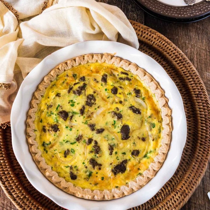 Turkey Sausage and Smoked Gouda Quiche