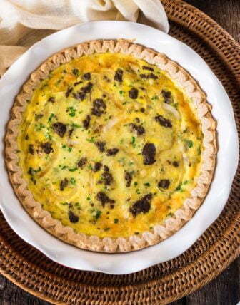 Turkey Sausage and Smoked Gouda Quiche