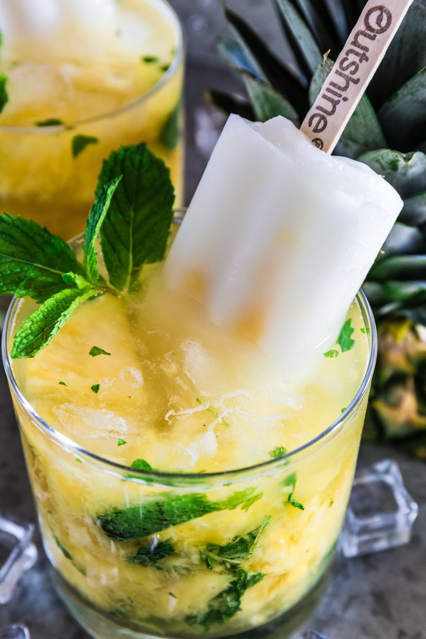 Pineapple Mint Fruit Bar Caipirinha | www.oliviascuisine.com | Summer is almost here and this Pineapple Mint Fruit Bar Caipirinha will be the hit of your parties! Sweet, refreshing and very easy to make. Who doesn't love that? (Recipe by @oliviascuisine.)