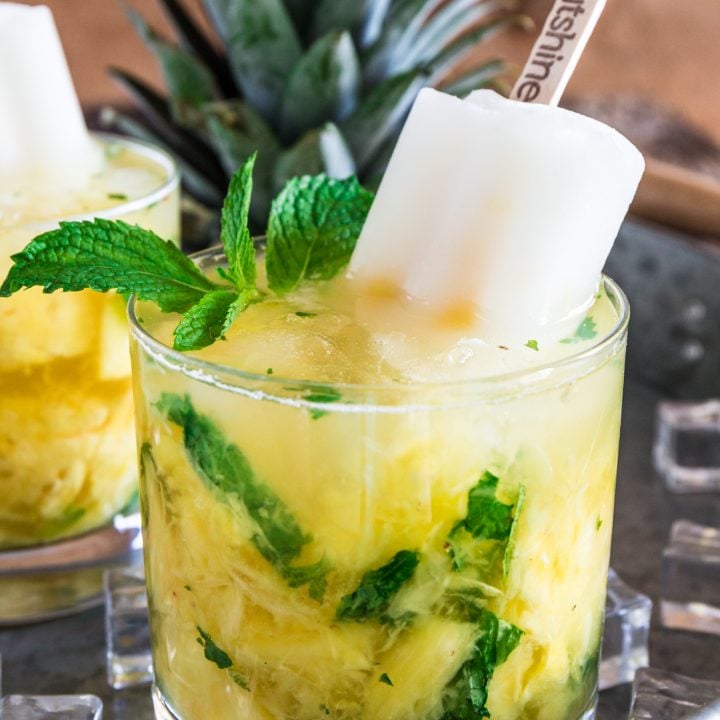 Pineapple Mint Fruit Bar Caipirinha