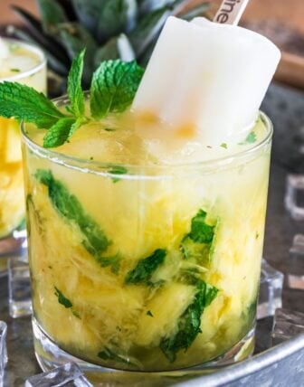 Pineapple Mint Fruit Bar Caipirinha