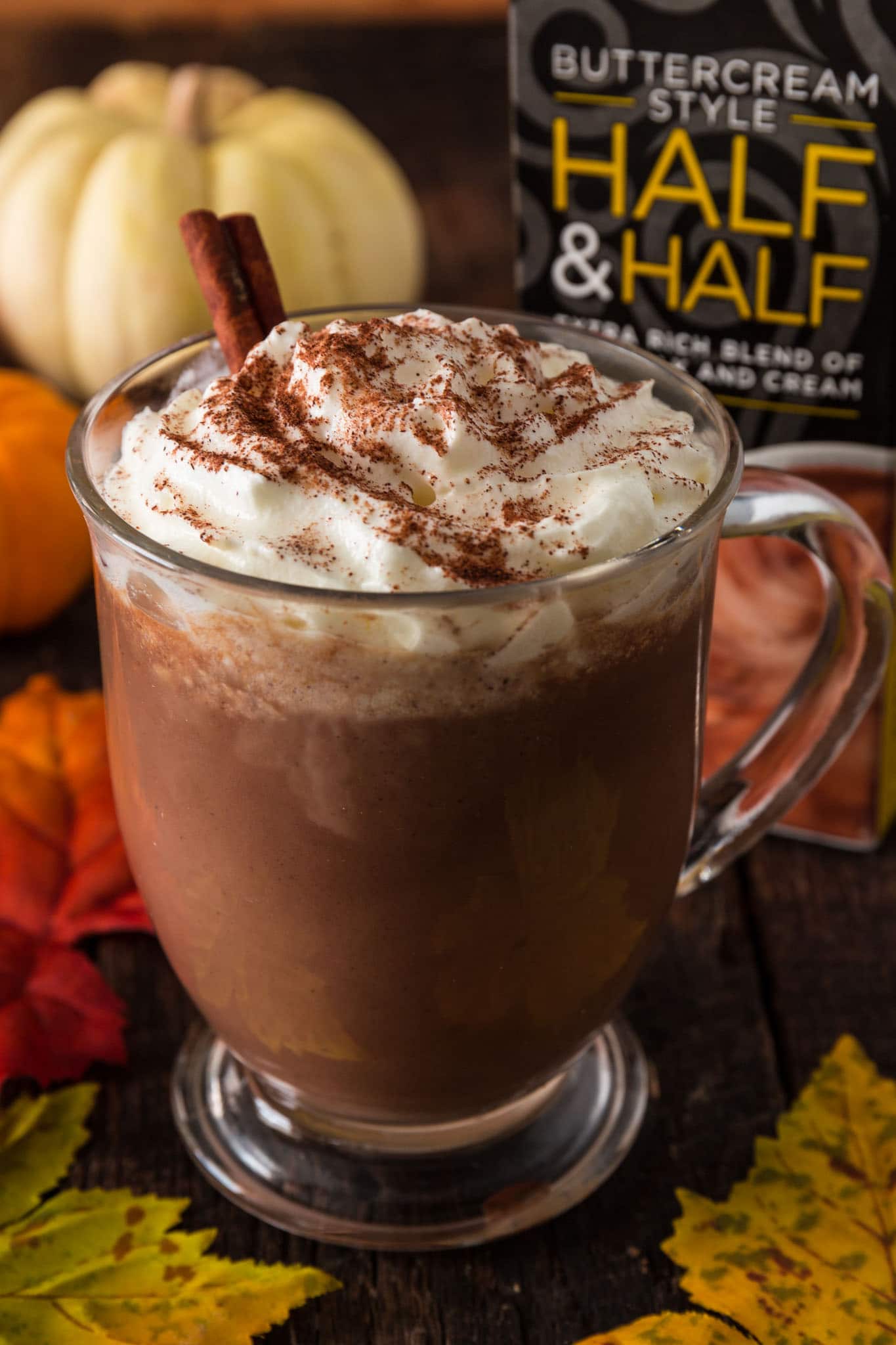 Pumpkin Spice Hot Chocolate | www.oliviascuisine.com | Creamy and extra rich, this Pumpkin Spice Hot Chocolate tastes like Fall in a cup. I can't think of a better way to celebrate the season! (Recipe and food photography by @oliviascuisine.)