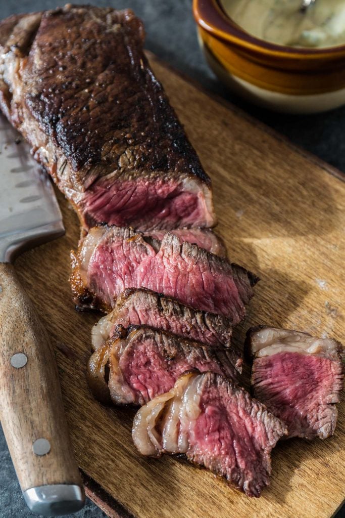 Pan Seared New York Strip Steak with Cream Sauce Olivia's