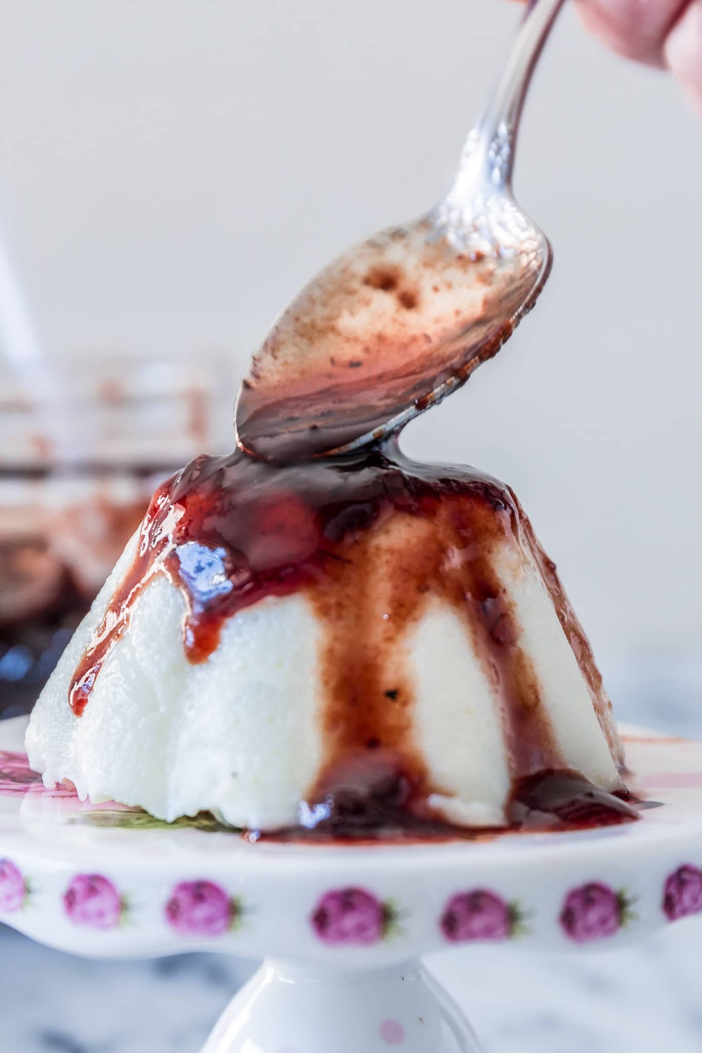 Brazilian Coconut Flan with Plum Sauce  Manjar Branco  - 87