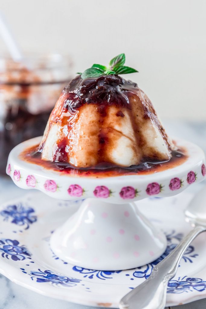 Brazilian Coconut Flan with Plum Sauce (Manjar Branco) Olivia's Cuisine