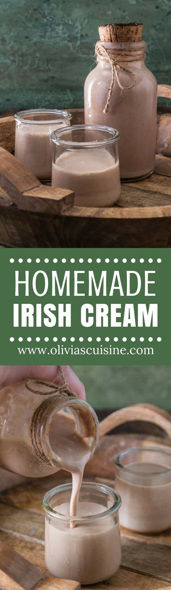 Homemade Irish Cream | www.oliviascuisine.com | Have you ever tried making homemade Irish cream? A blender and a handful of ingredients is all it takes for this do-it-yourself version of Bailey's. Smooth, creamy and perfect for St. Patrick's Day! (Recipe and food photography by @oliviascuisine.)
