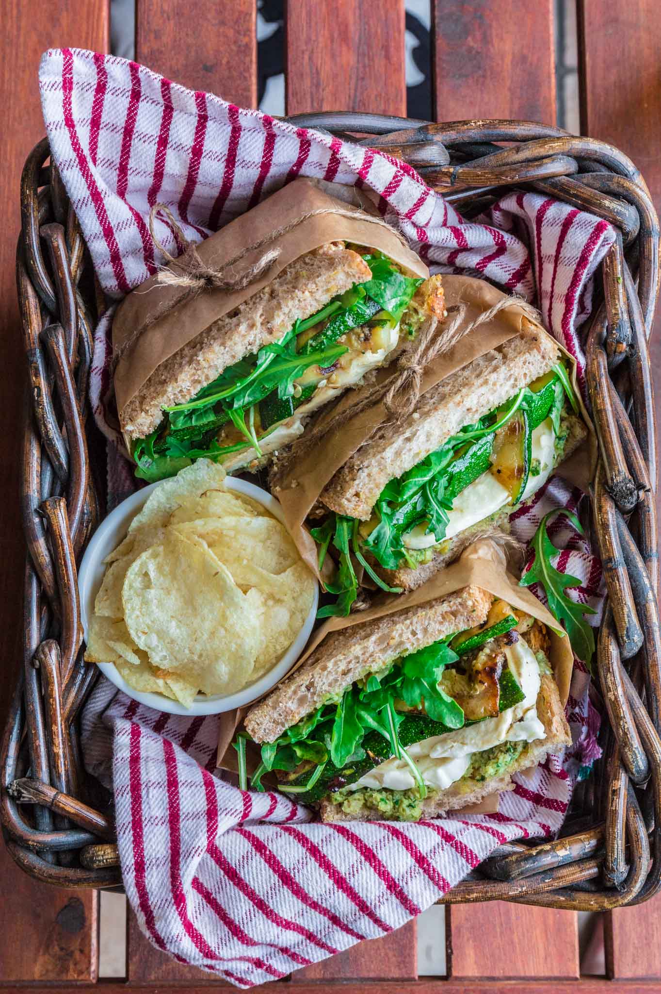 Grilled Zucchini Sandwich with Green Olive Pesto | www.oliviascuisine.com | This delicious Grilled Zucchini Sandwich will get you excited about picnic weather. Packed with a lot of flavor, thanks to a homemade green olive pesto, fresh mozzarella, arugula and, the star of the show, grilled zucchini. Lip smacking good and guilt-free? What more could you possibly ask for? (Recipe and food photography by @oliviascuisine)