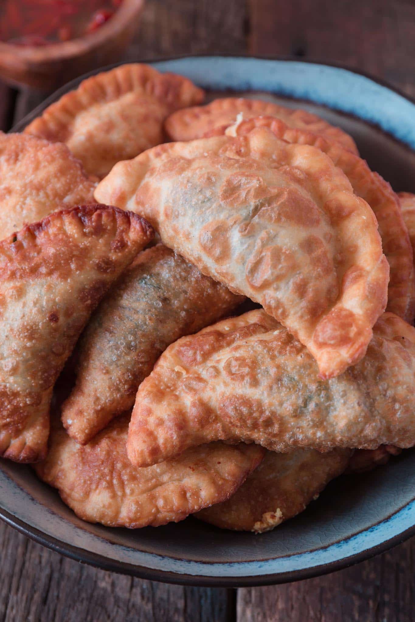 Brazilian Pastel (3 Fillings) | www.oliviascuisine.com | Brazil's most popular street food, pastel, is a treat you will never forget! Crispy, deep fried and bursting with delicious fillings. Absolutely irresistable! (Recipe and food photography by @oliviascuisine.)