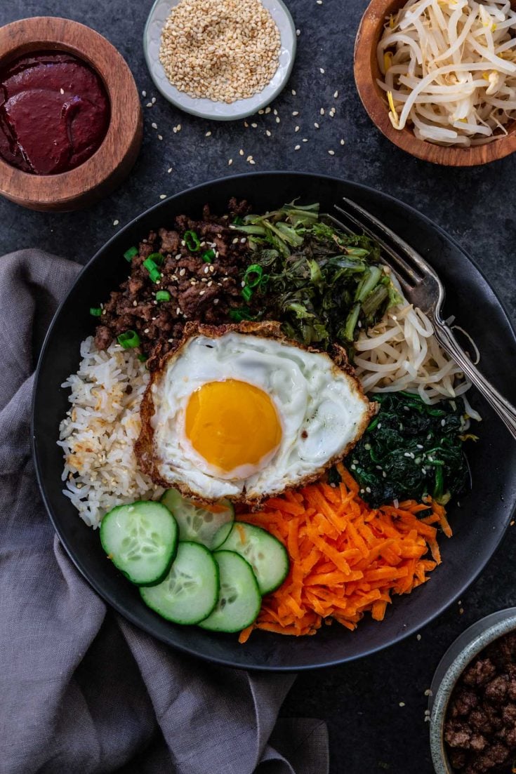 Bibimbap Recipe  Korean Beef Rice Bowl  - 81