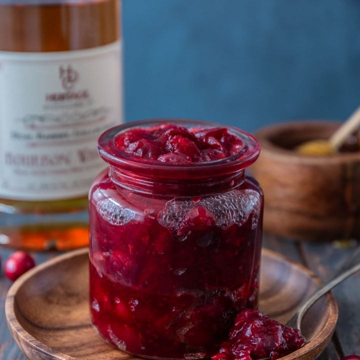 Honey Bourbon Cranberry Sauce