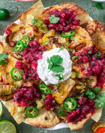 Thanksgiving Leftover Turkey Nachos