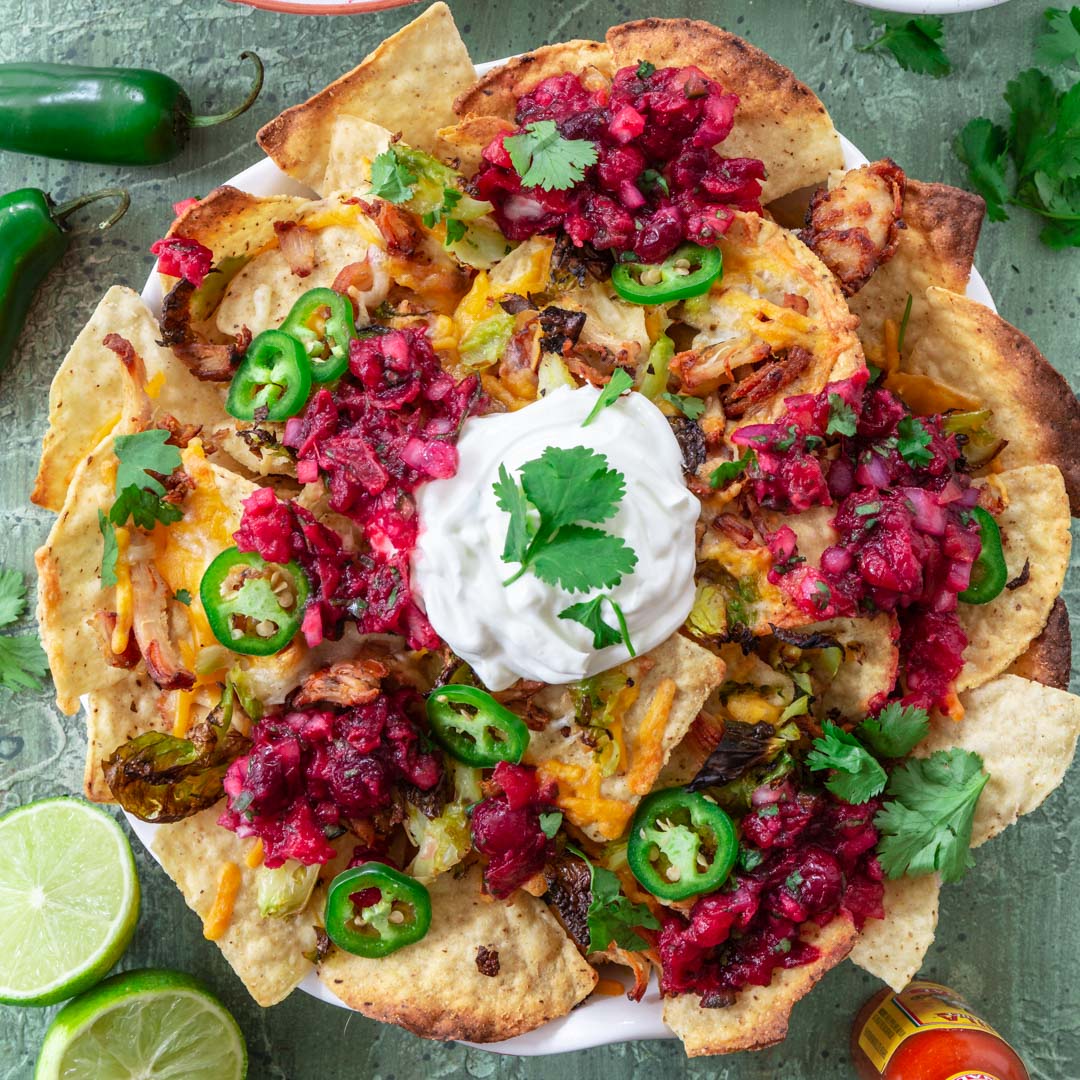 Thanksgiving Leftover Turkey Nachos