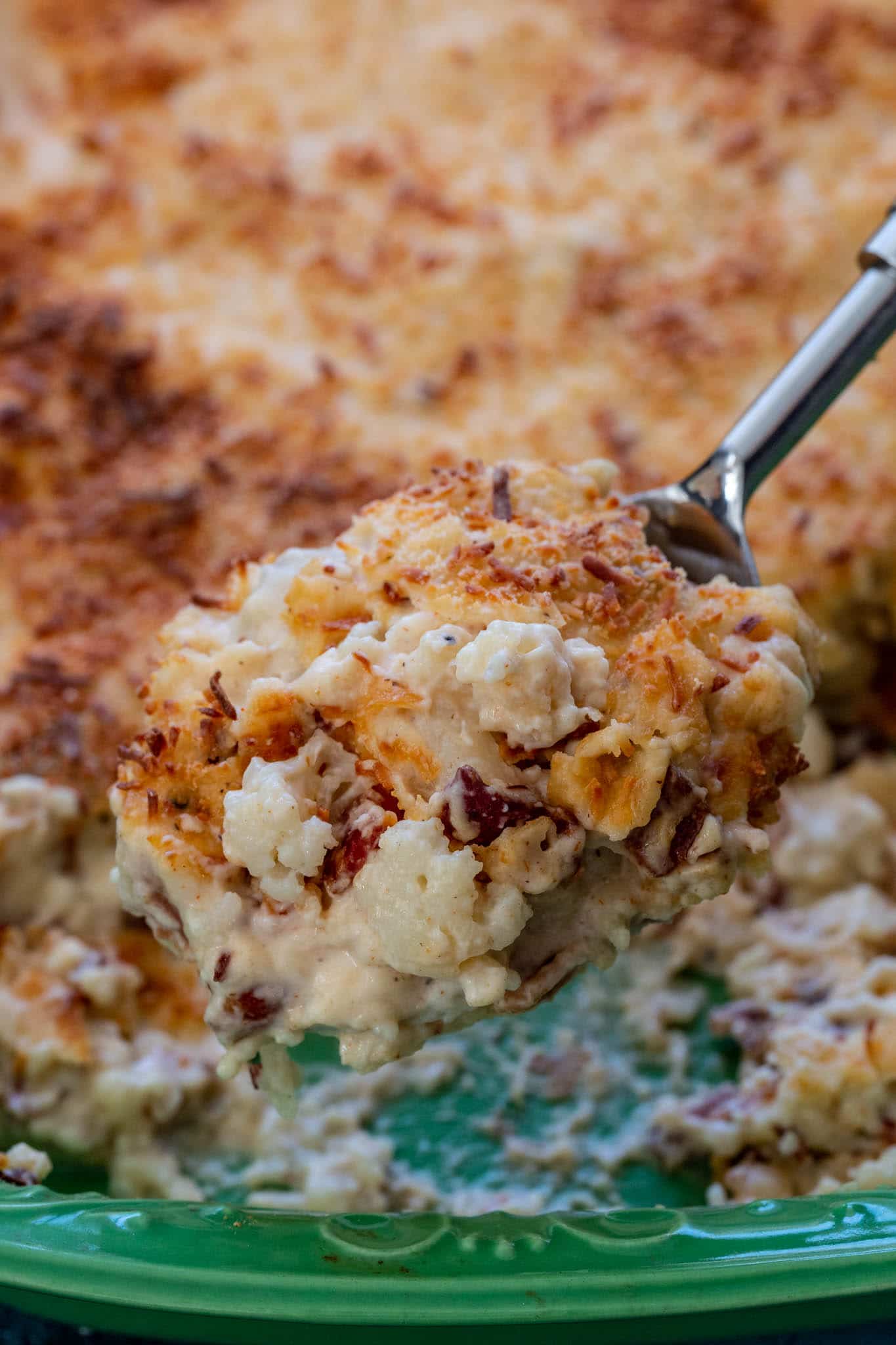 Creamy cauliflower with bacon