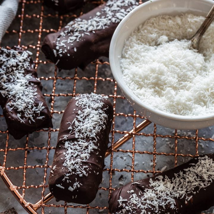 low carb chocolate covered coconut bars