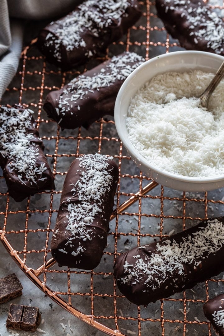 low carb chocolate covered coconut bars