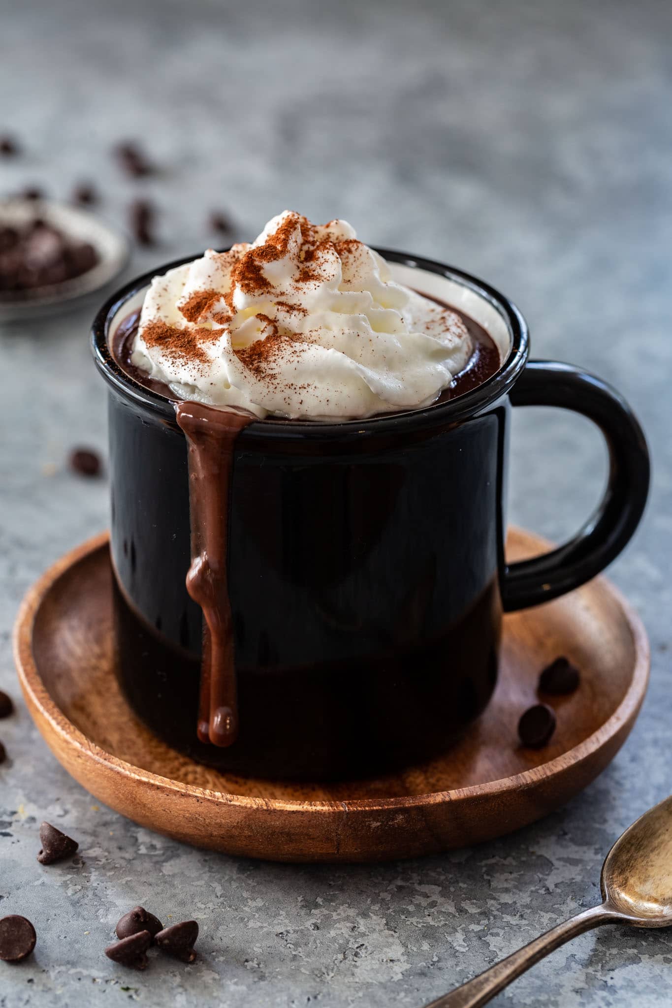 a mug of low carb hot chocolate