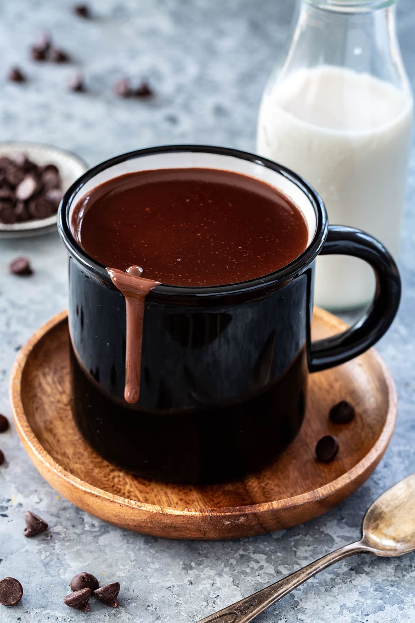 a rich and decadent mug of healthy hot chocolate