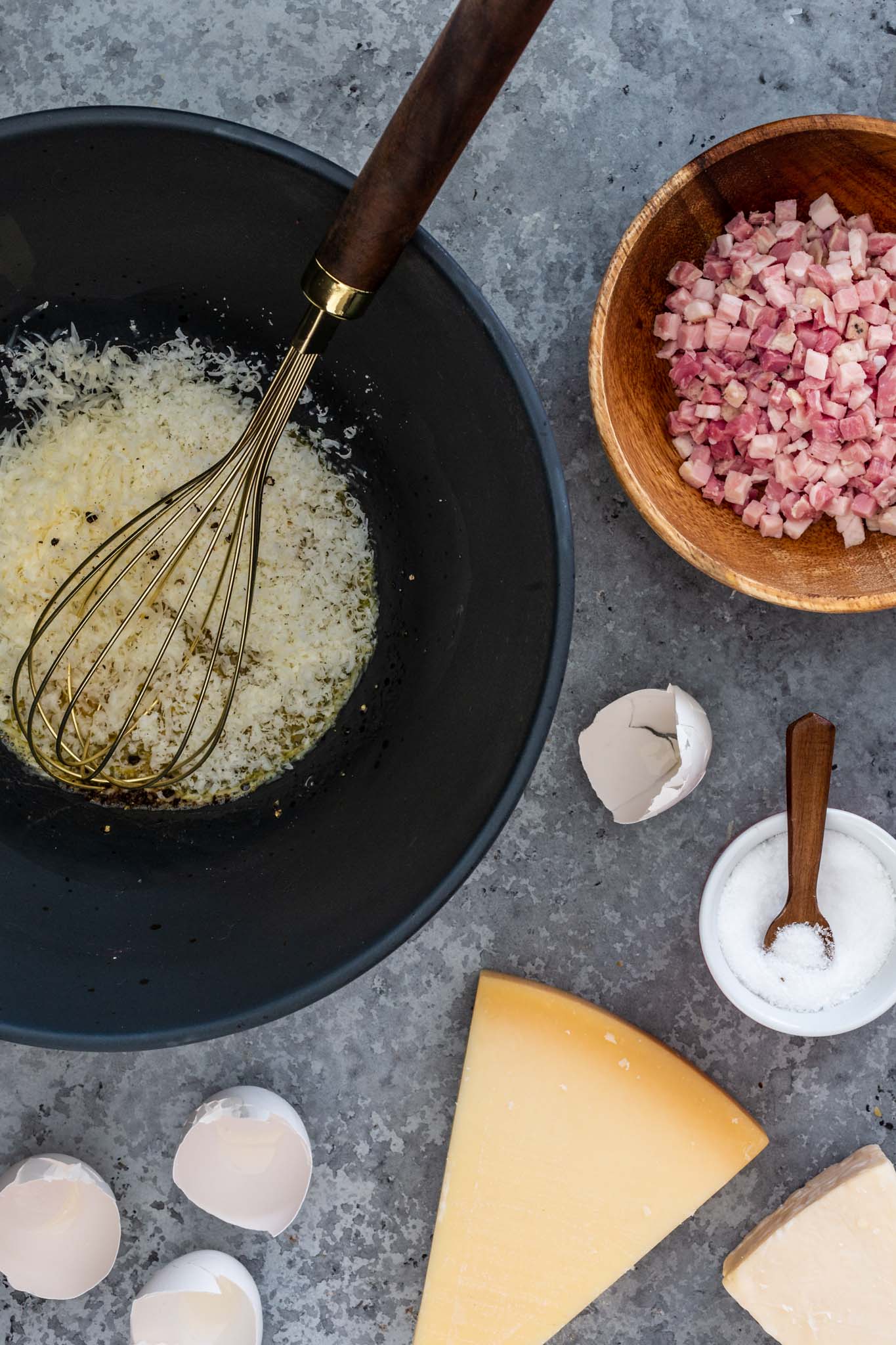 Ingredients for Spaghetti Carbonara