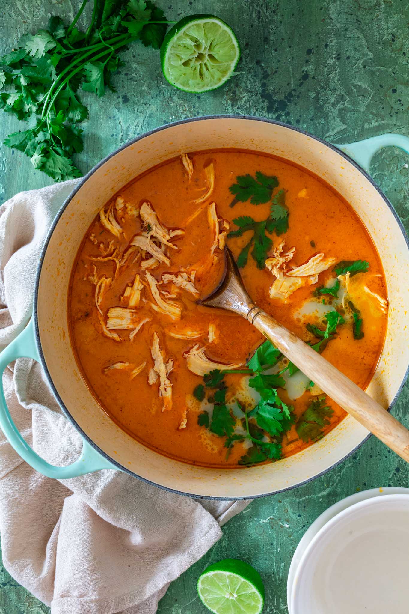 A pot of Thai Tom Kha Gai