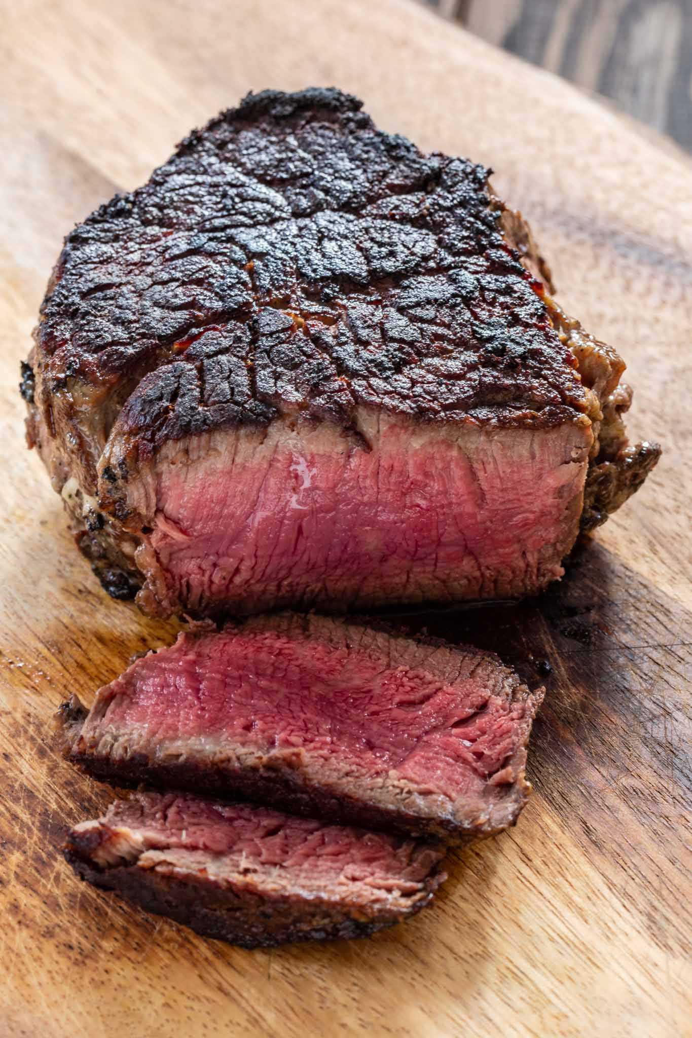 Perfectly cooked filet mignon!