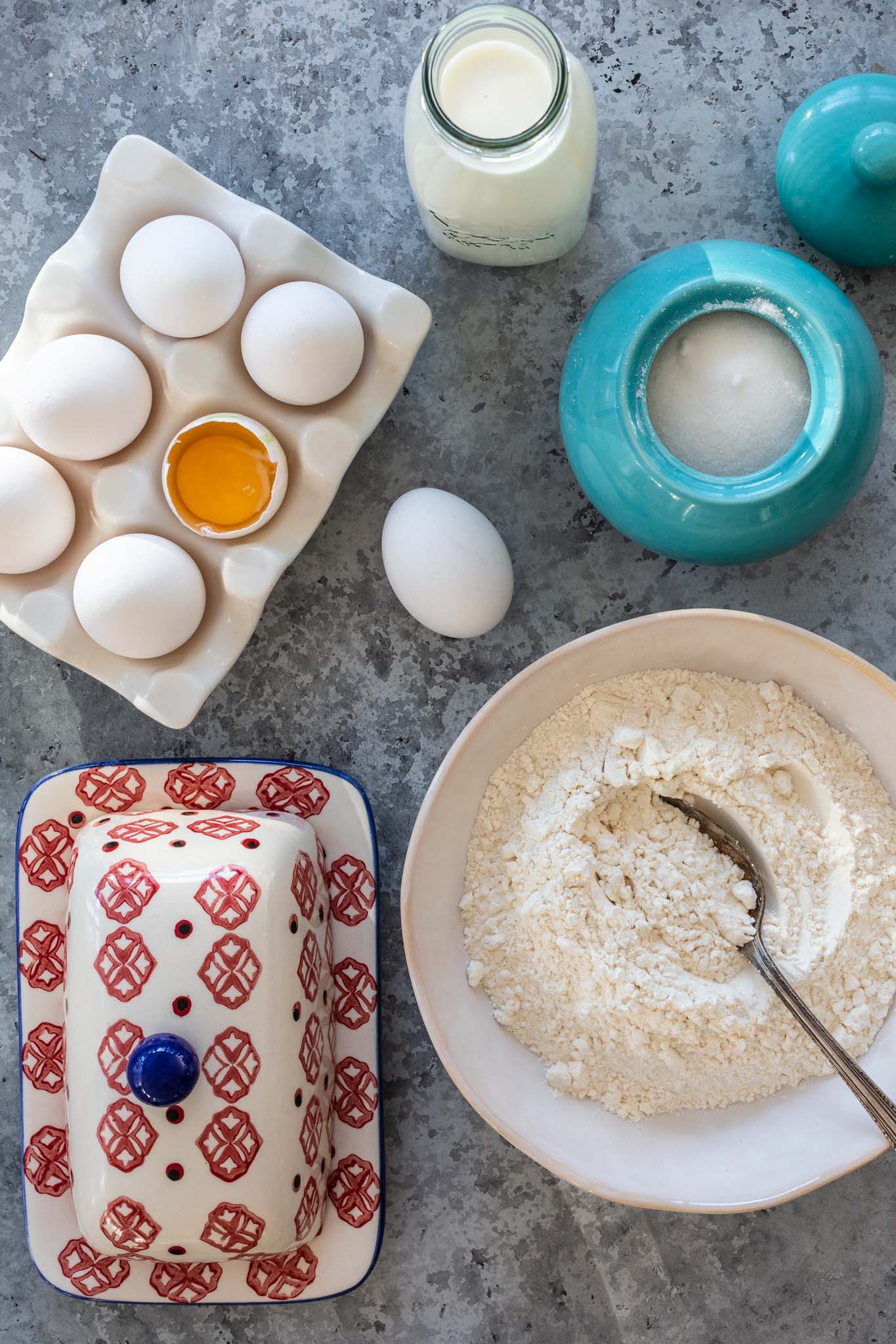 Ingredients for Brazilian beignets.