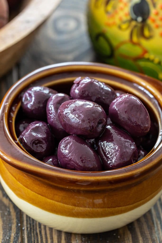 Kalamata olives to make bacalao.