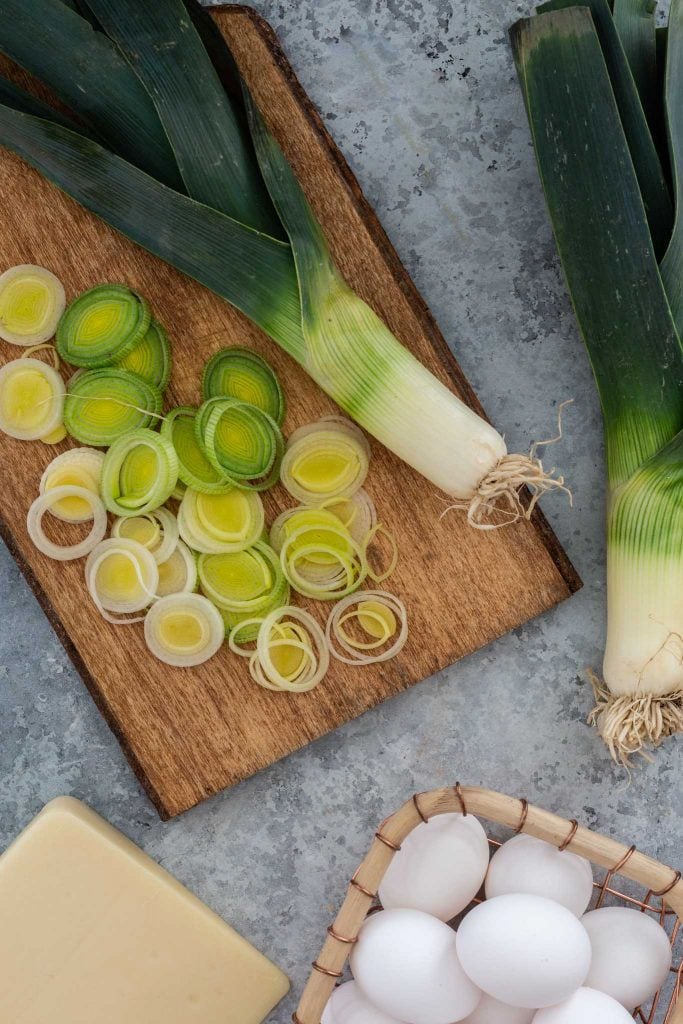 Sliced leeks