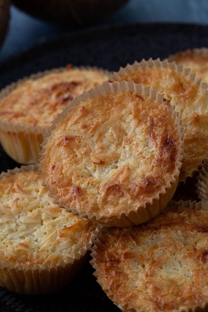 Freshly baked queijadinhas