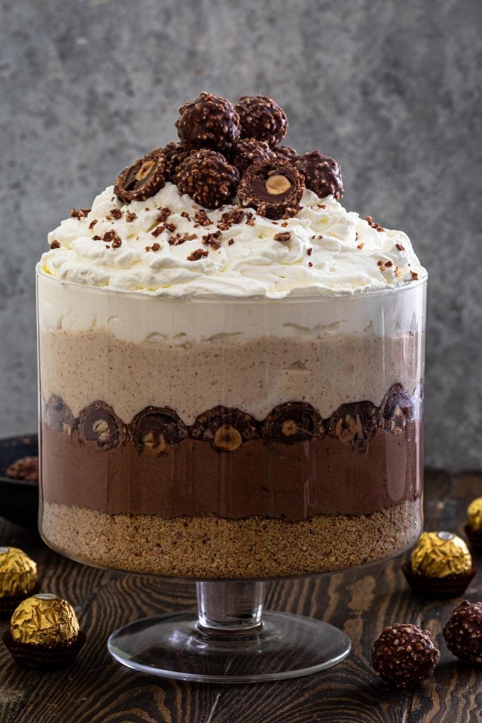 Ferrero rocher trifle - 5 layers of pure deliciousness!