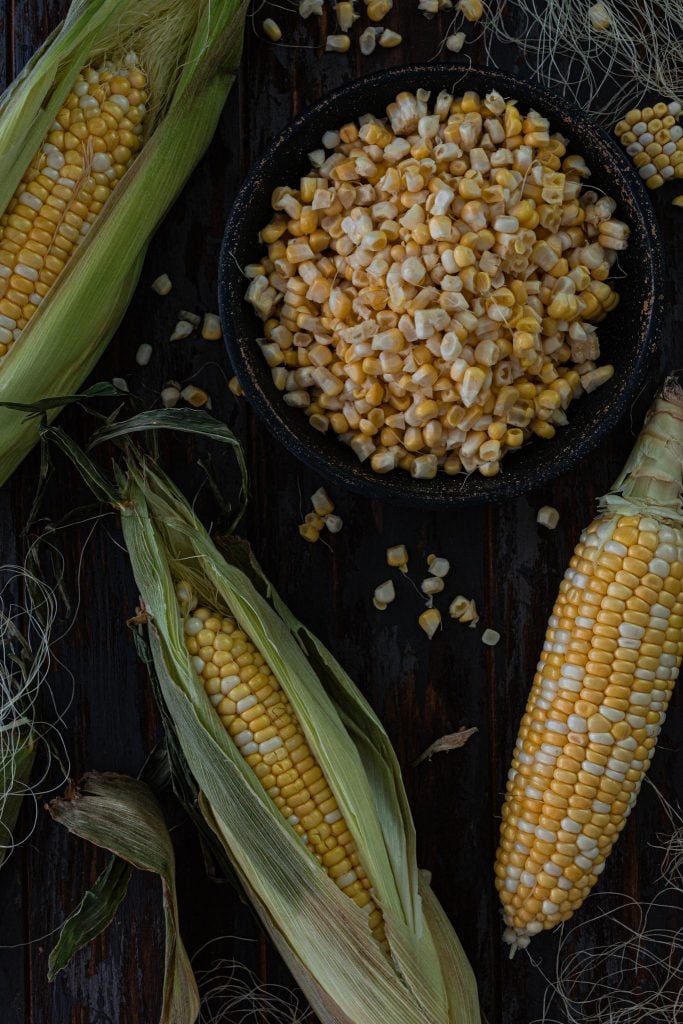 Fresh corn in the summer