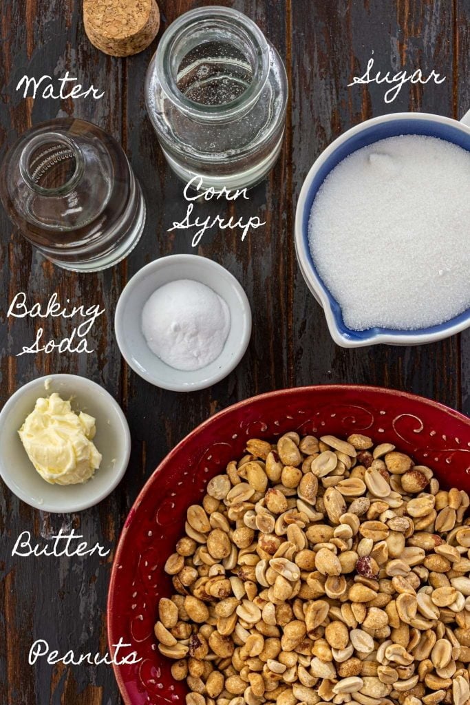 All the ingredients for Brazilian Peanut Brittle