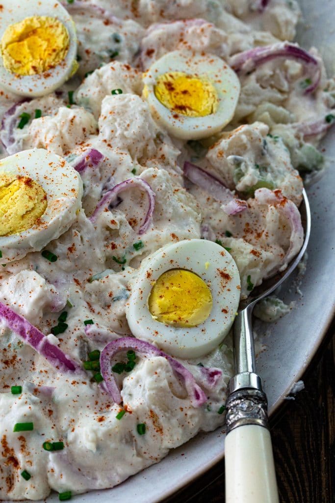 Hard boiled eggs salad