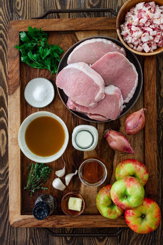 Ingredients for Pork Chops and Apples