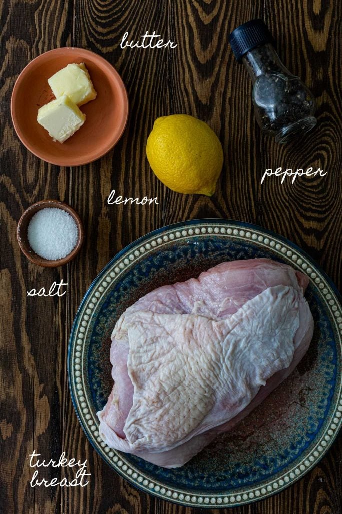 Ingredients to make sous vide turkey breast.