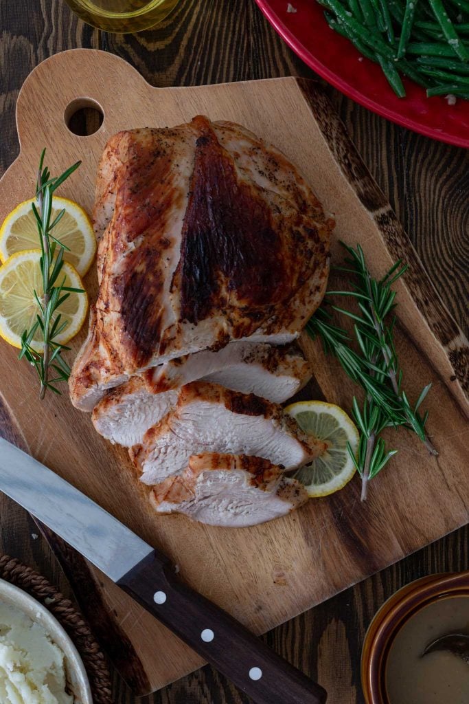 A succulent Thanksgiving turkey breast