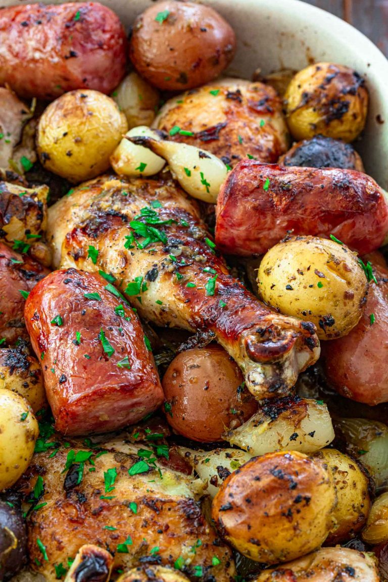 Oven Roasted Chicken, Sausage and Potatoes Olivia's Cuisine