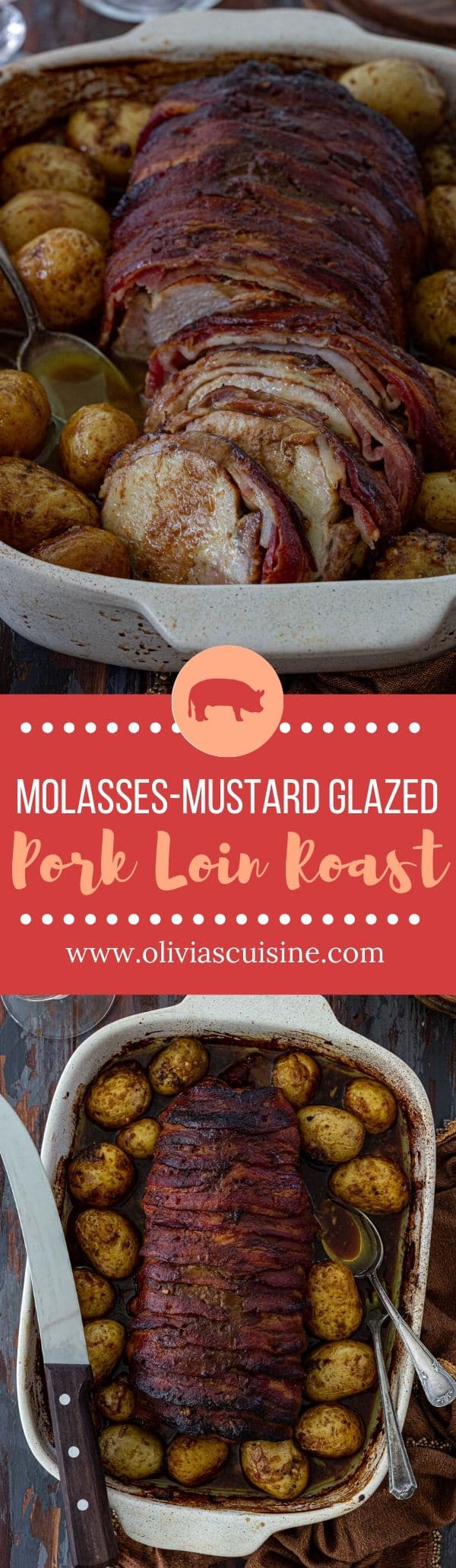 MolassesMustard Glazed Pork Loin Roast Olivia's Cuisine