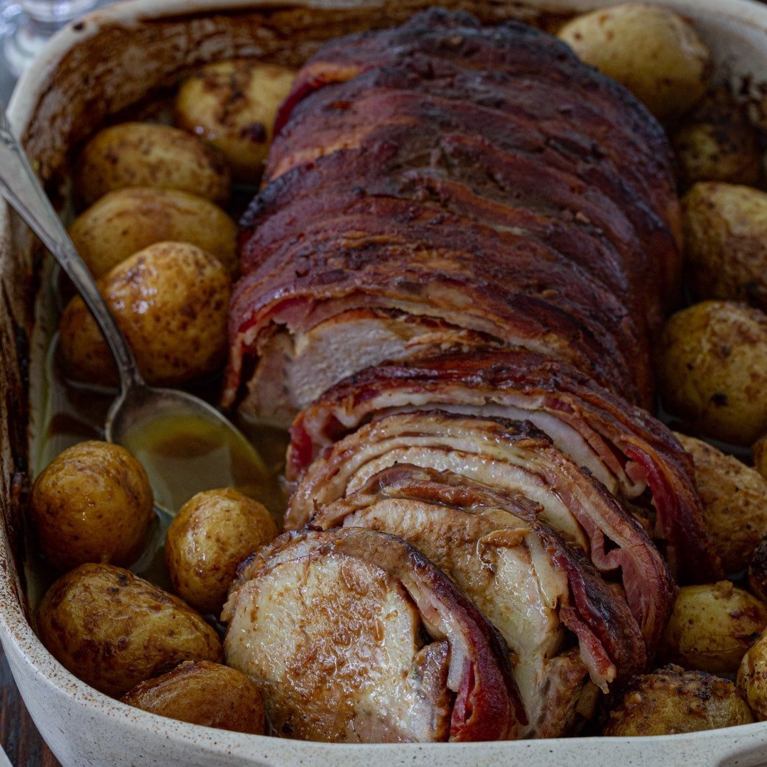 Molasses-Mustard Glazed Pork Loin Roast