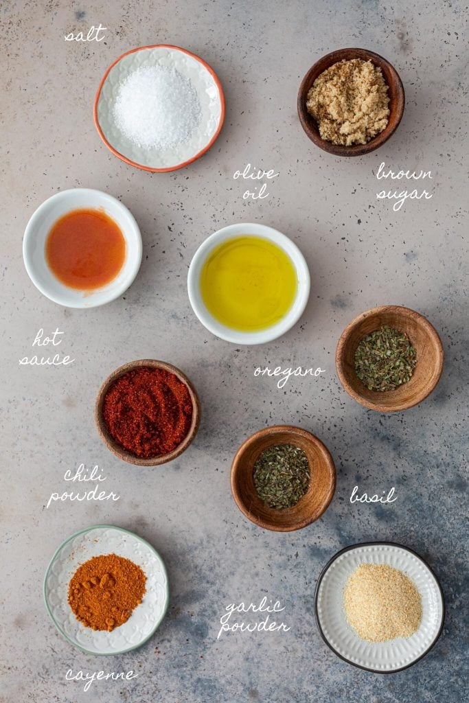 Spices and oils.