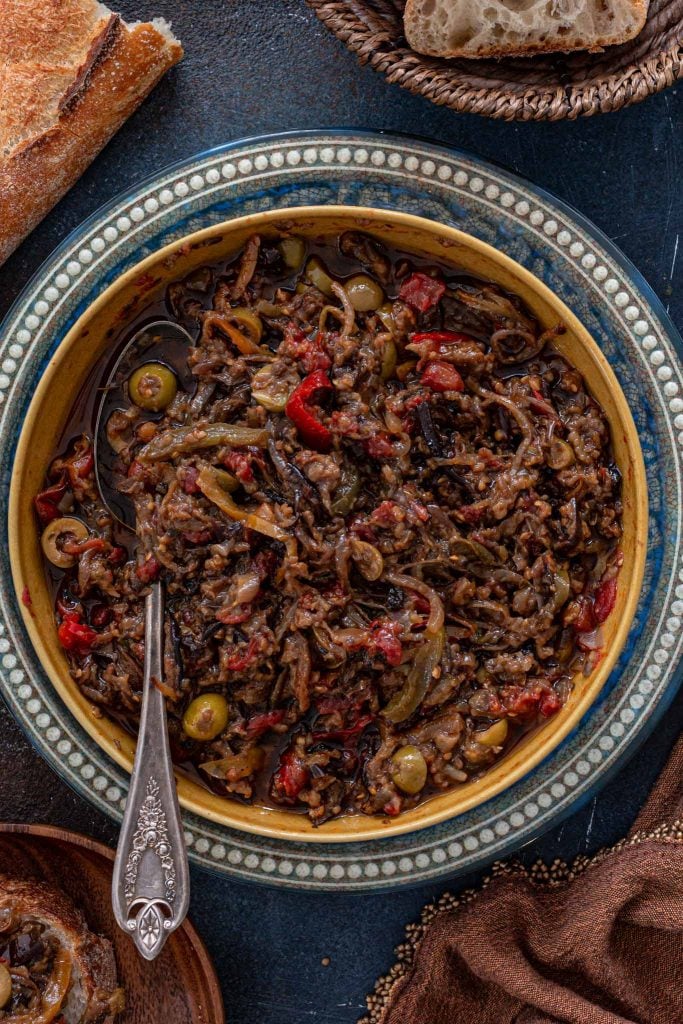 Eggplant caponata with olives