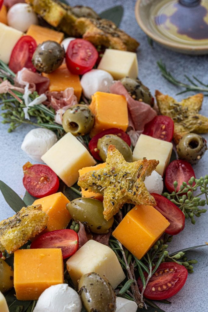 A festive cheese plate.