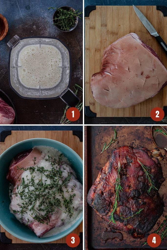 How to roast pork shoulder.