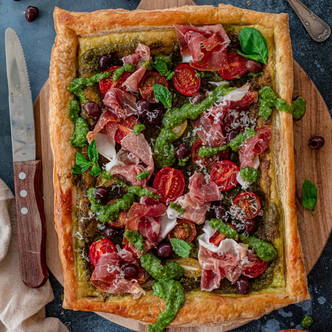 Prosciutto Puff Pastry Tart