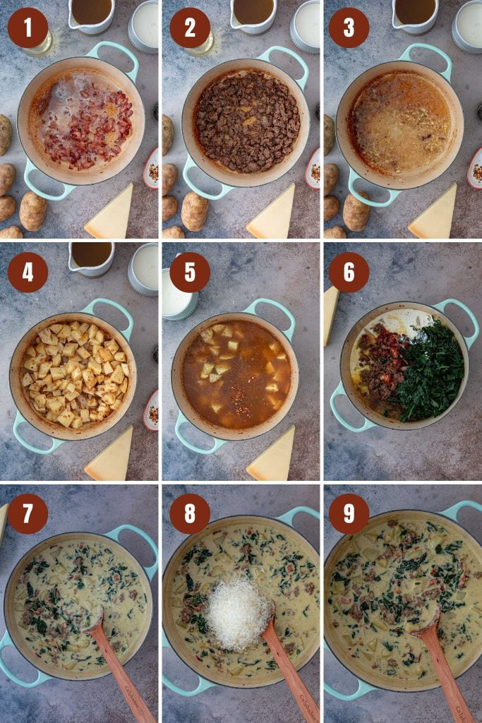 Step by step instructions to make Zuppa Toscana recipe.