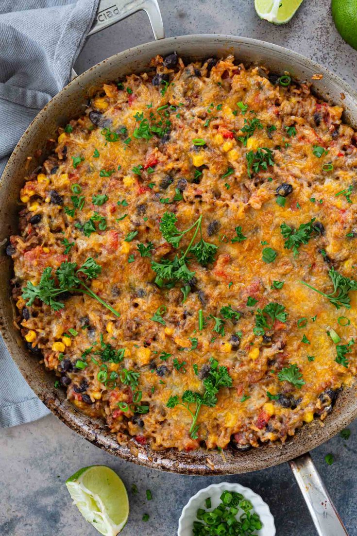 One Pan Mexican Beef and Rice Casserole Olivia's Cuisine