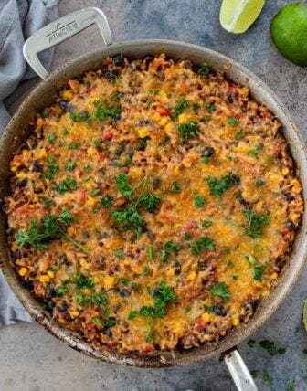 One Pan Mexican Beef and Rice Casserole