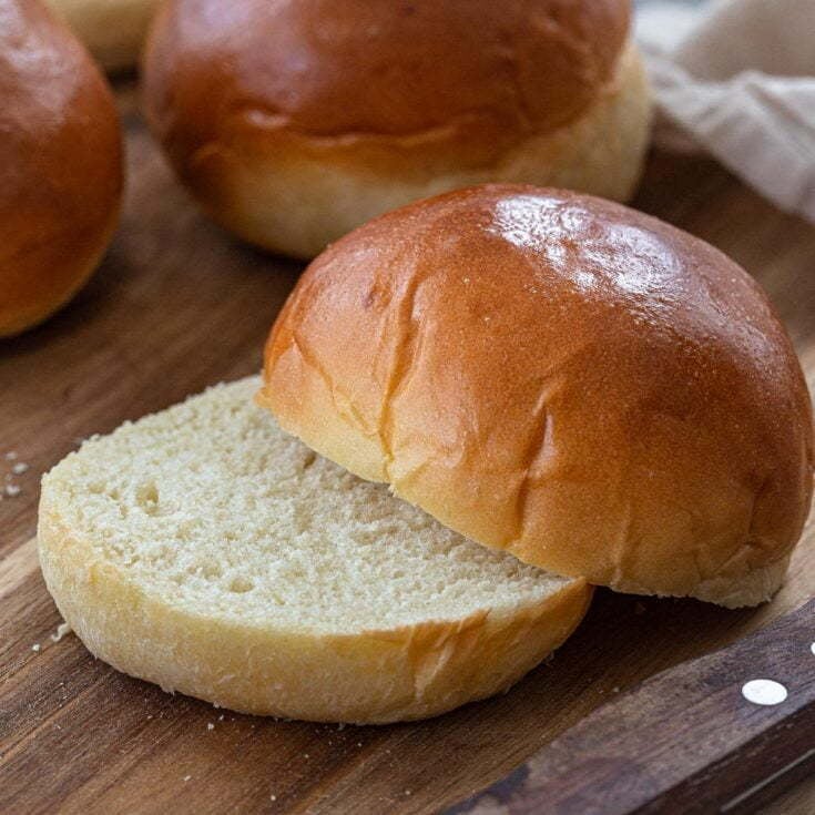 The Fluffiest Brioche Buns Recipe Olivia