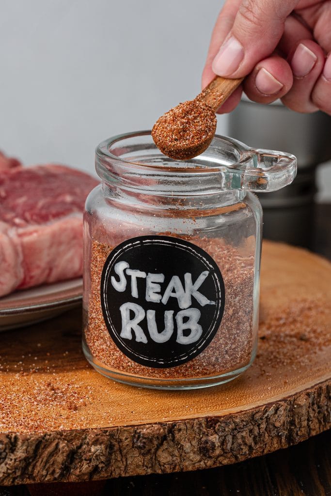 A jar of steak rub.